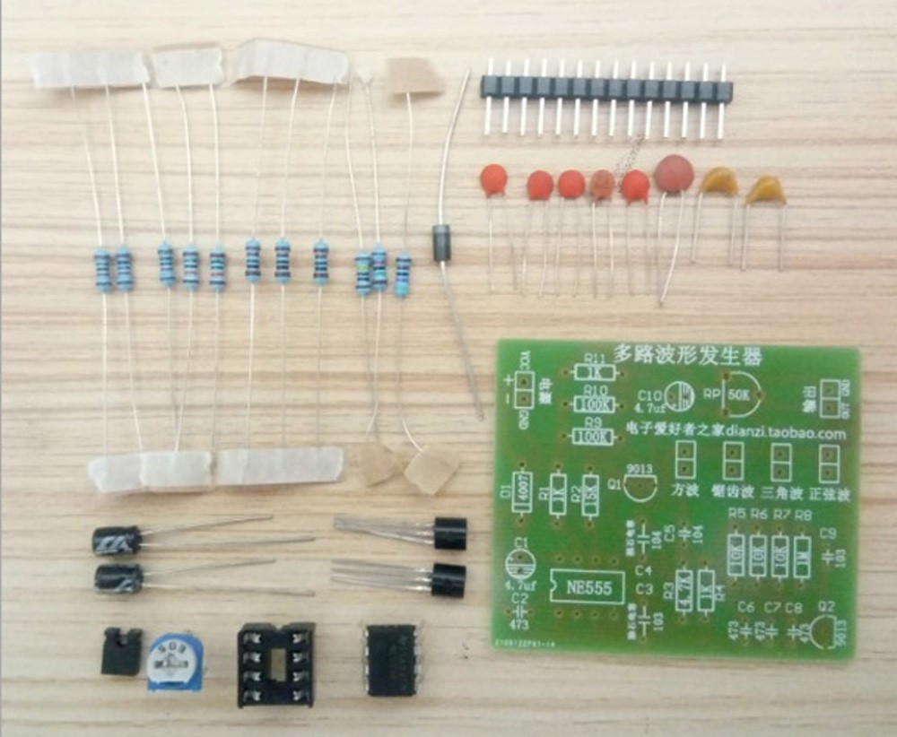 NE555 Multi-Channel Waveform Generator Module Sine Triangle For Electronic Kit