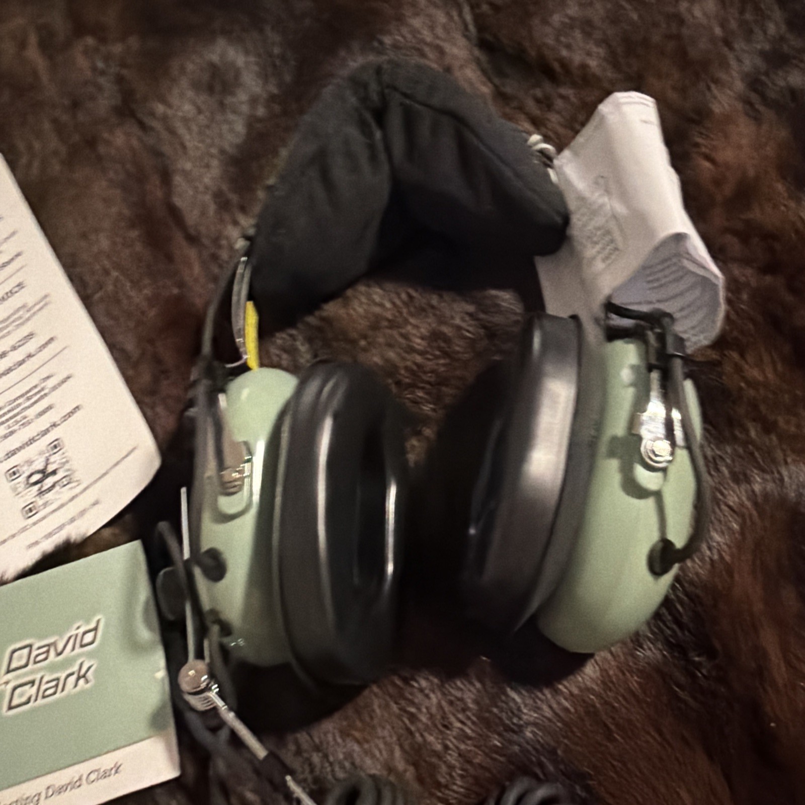 David Clark Aviation H10-76 Military Aviation Headset Headphones w/ Microphone