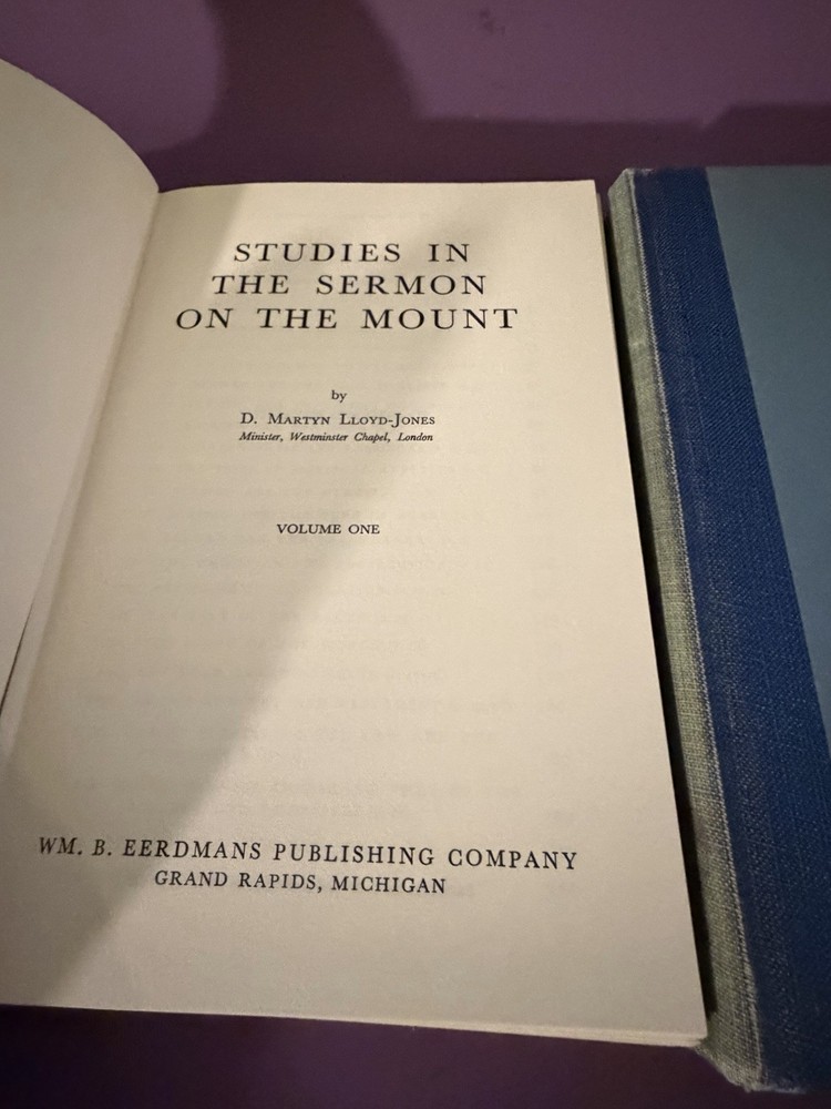 Studies in the Sermon on the Mount-1st EDITION - Please Read Description