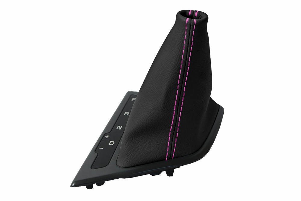 Automatic Shift Boot Cover Leather for Kia Optima 2011-2015 Black Pink Stitch