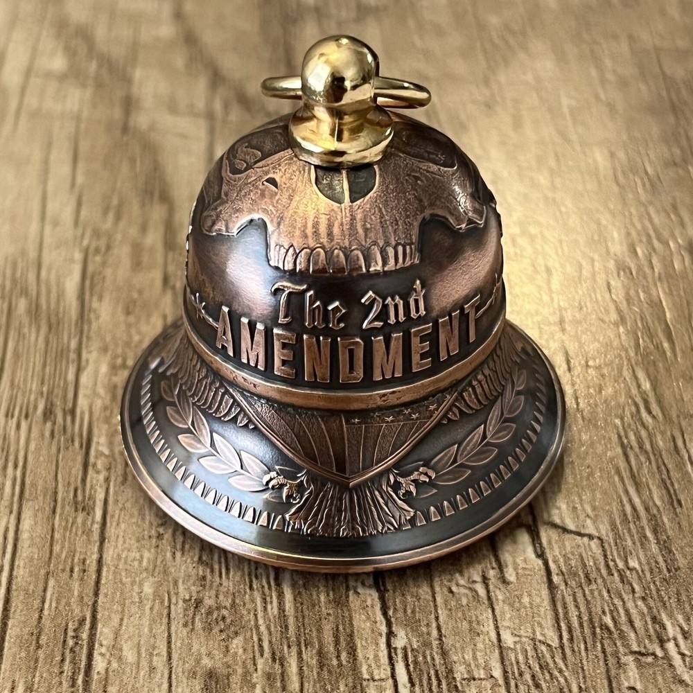 Handcrafted 2nd Amendment Motorcycle bell - Custom Made From Coins!