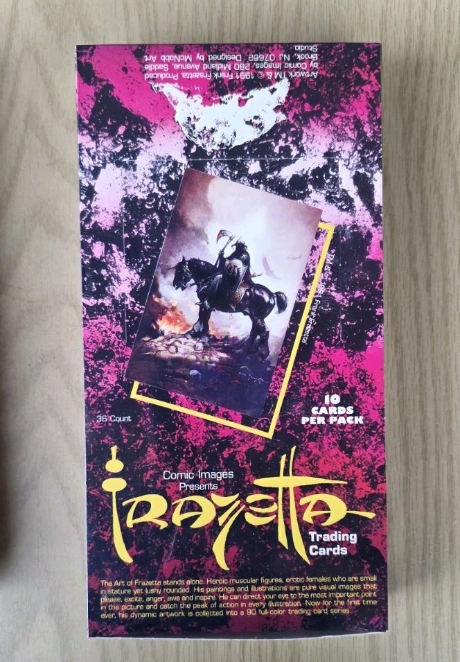 1991 (2) F. Frazetta Trading Cards Comic Images Art Box, Factory Sealed NM