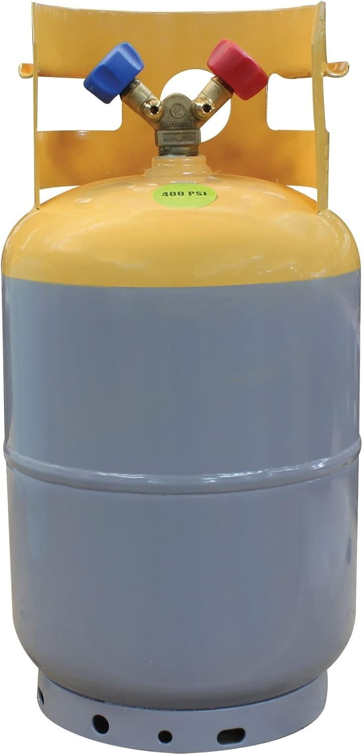 Mastercool 62010, 30lb Refrigerant Cylinder, DOT Safe, 1/4” FL,M Ports