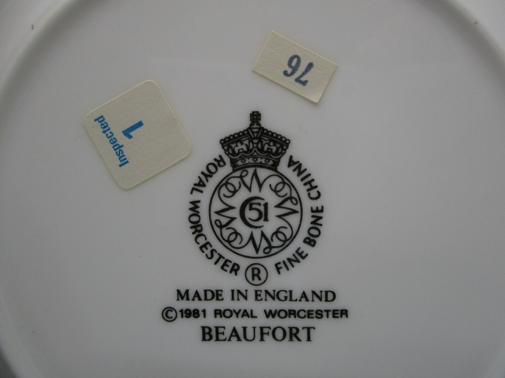 ROYAL WORCESTER BEAUFORT BREAD & BUTTER - 6 1/4" 0904H