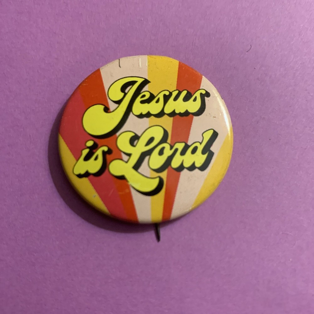 1.25 Jesus Is Lord Pinback Button Adv