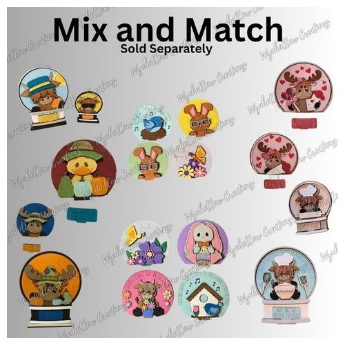 Easter Bunny Interchangeable Snow Globe