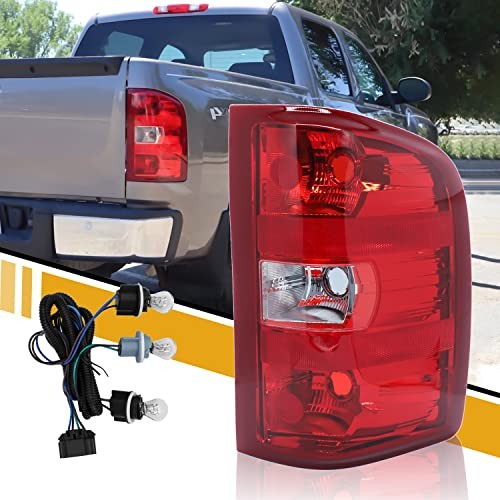 Tail Light Assembly Compatible with Chevy Right Passenger Side-Red Border