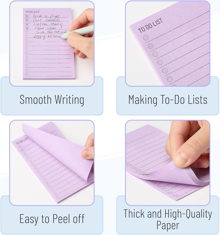 to Do List Sticky Notes, 3"x5", 360 Sheets, Assorted Colors, to Do List