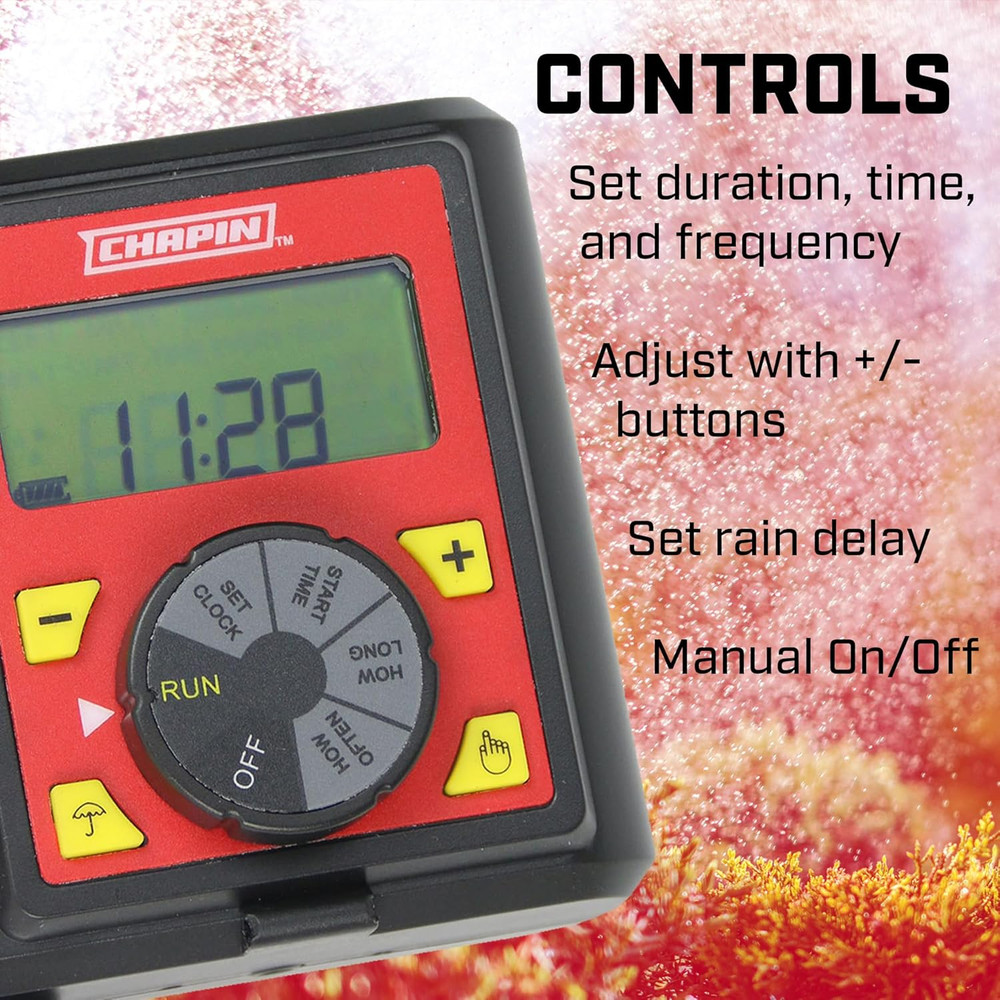 41002: Single Zone Water Timer with Digital Display, Water-Resistant Constructio