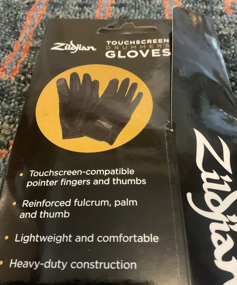 Zildjian Touchscreen Drummers Gloves Extra Large Black
