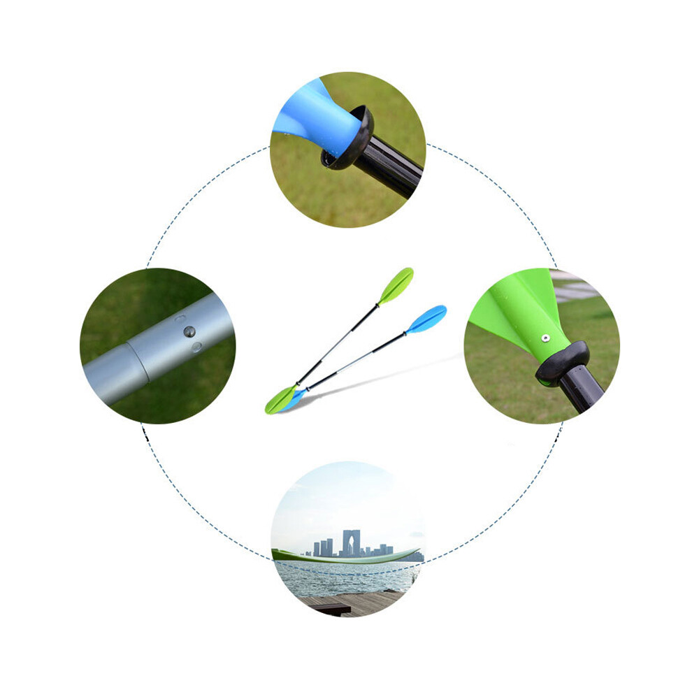 Double-Ended Kayak Paddle 220cm Detachable Lightweight Aluminum Canoe Afloat Oar