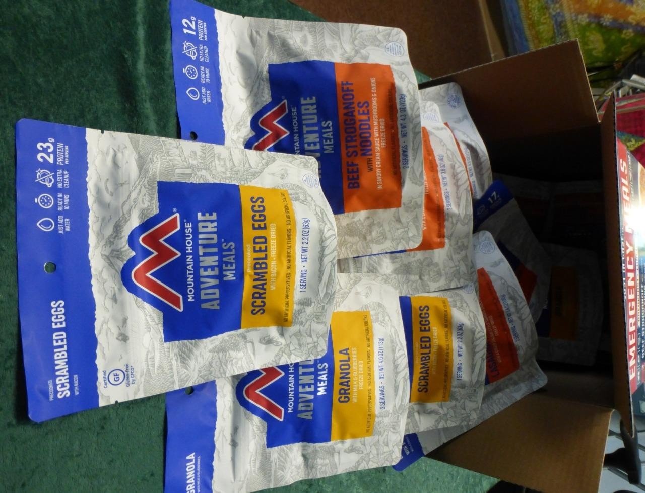 Mountain House Freeze Dried food, Emergency Meals 28 Servings Box, MREs EXP 2054