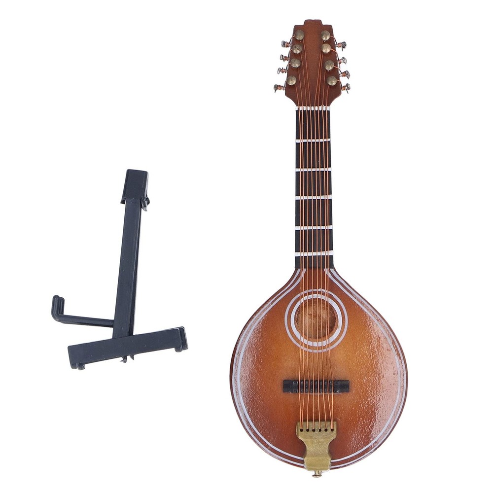Mini Instruments, 8 Strings Elegant Mandolin Model Ornament Space Saving Exqu...