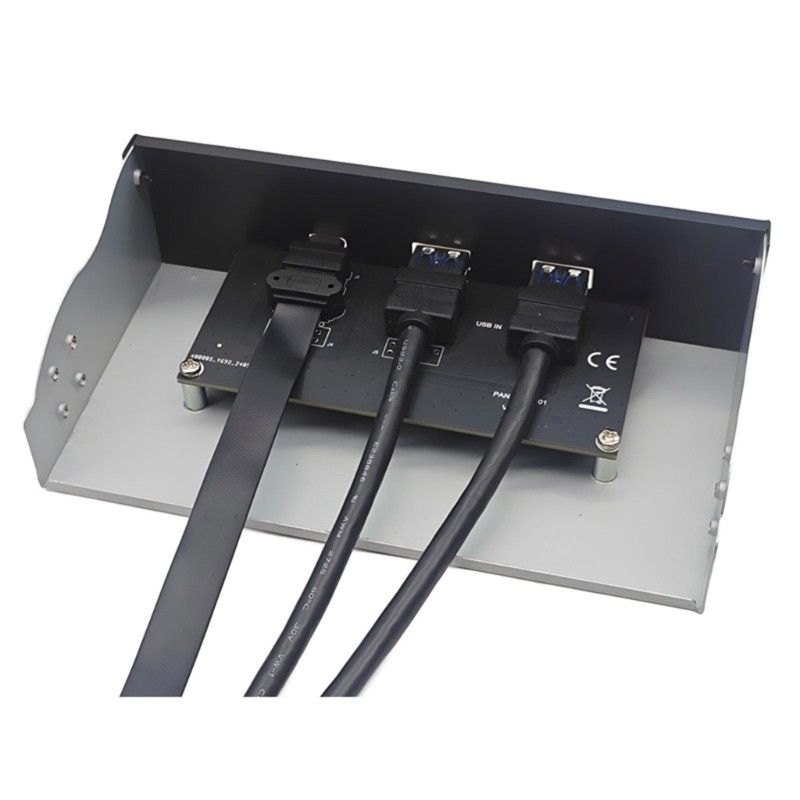 Double USB3.2 And Type C Front Panel For 5.25Inch Drive Bay For PC Desktop