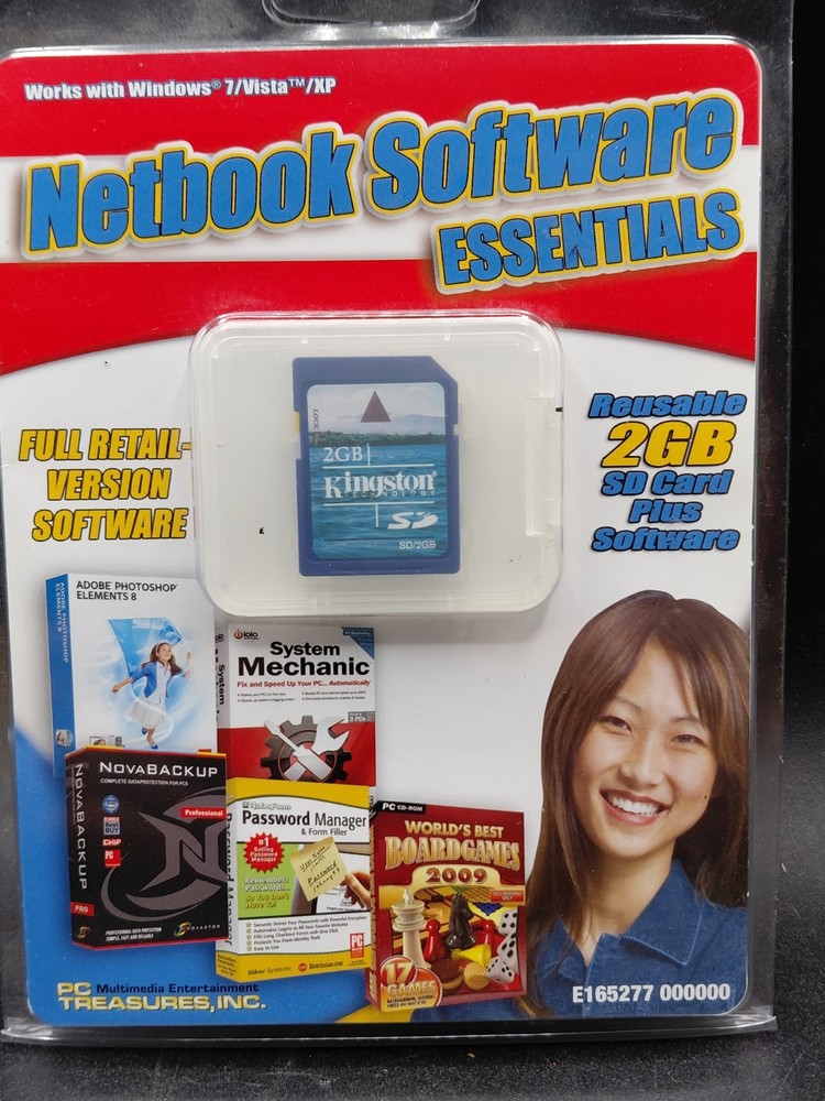 2GB SD card Netbook Software Essentials  for Computer camera  Photoshop Roboform