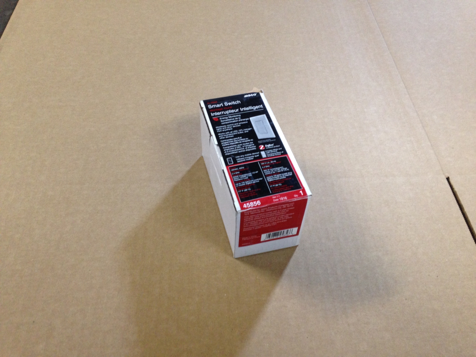 JASCO 45856 IN WALL WIRELESS SMART SWITCH 120/60 211658