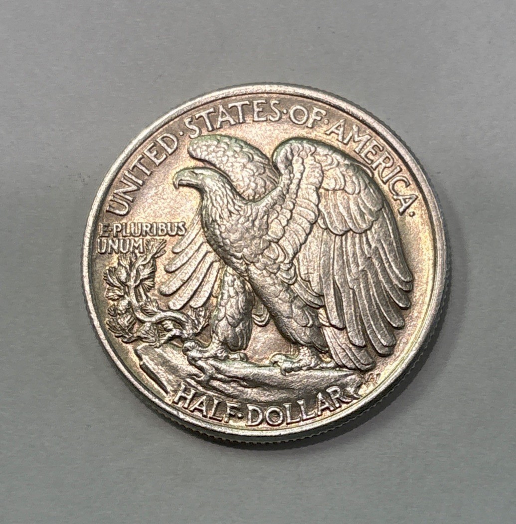 1947 Silver Walking Liberty Half Dollar (AU+) About UNC+! Details: Cleaned. ENN