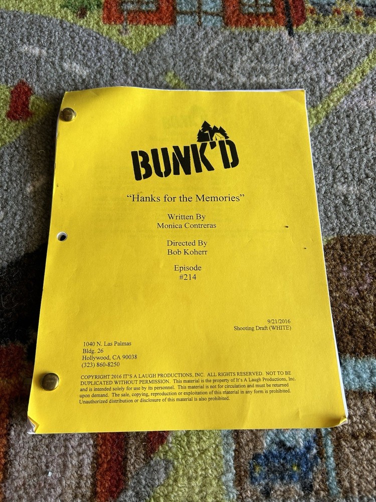 Bunk’d Disney Channel Original Script Season 2 Ep14 2016 Shooting Draft