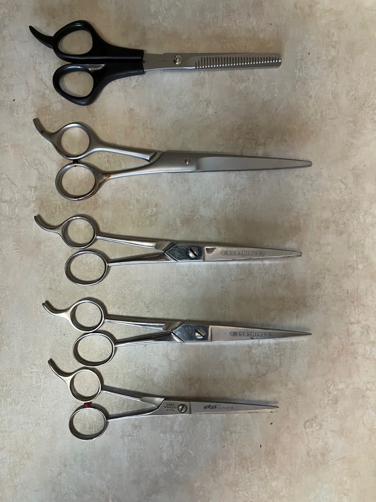 Barbering Shears Lot Right Hand various lengths