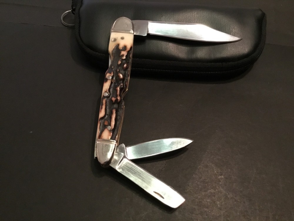 Custom William Stoddart 3bld Whittler Lockback Slipjoint Folder Folding Knife