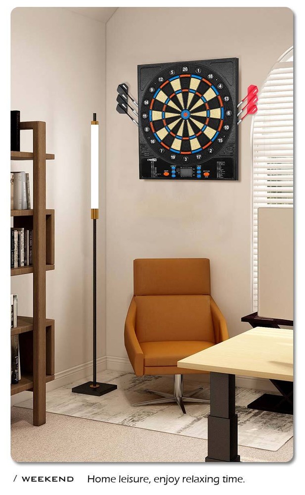 Cyeelife 18in Square Electronic Scoring Dartboard for Soft tip Darts Set