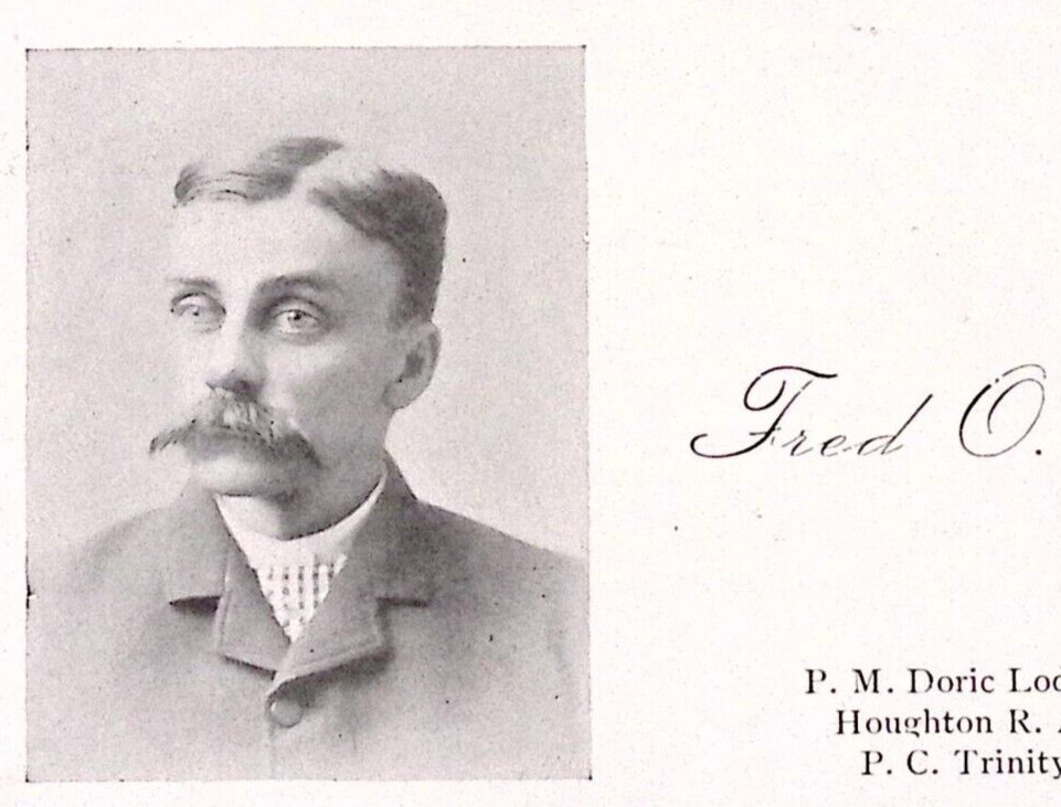 c1880 Knights Templar P.C. Trinity Hudson MA Commandery Calling Card Fred Welsh