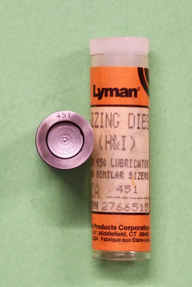 Lyman .451 Sizing Die-(2766515)-NOS-in package
