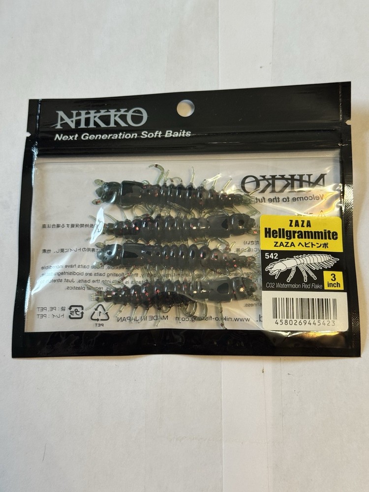 Nikko Hellgrammite Creature Bait 3"  Watermelon Red