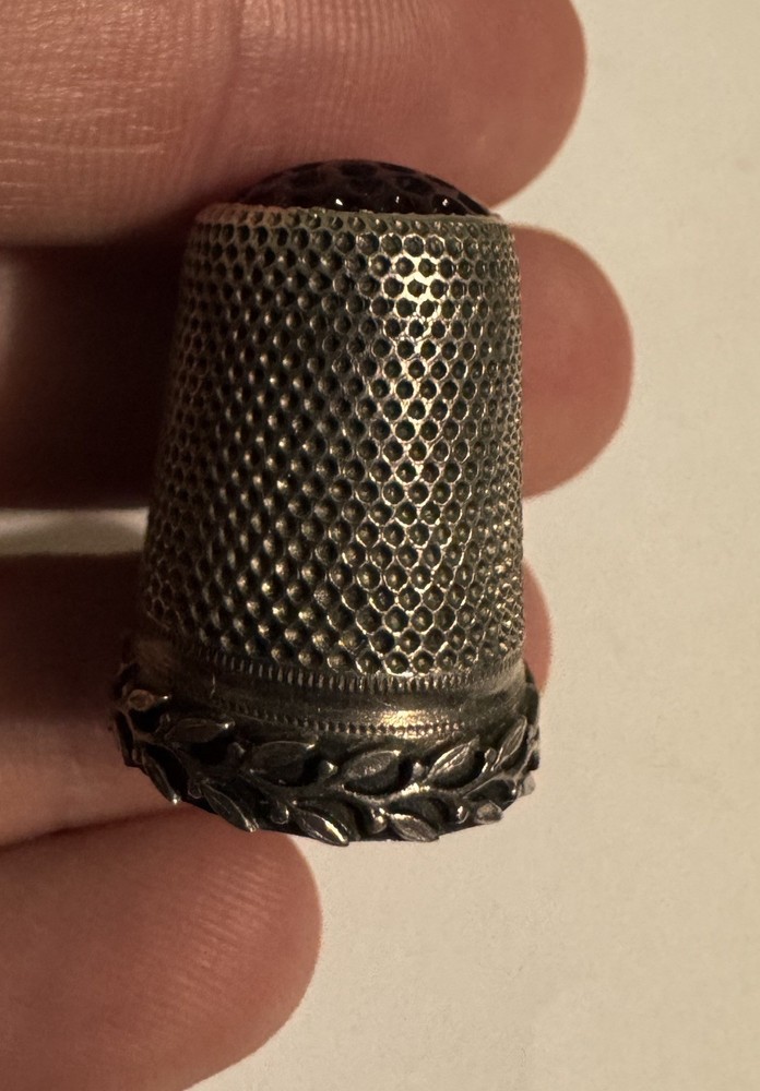 Antique rare royal silver thimble