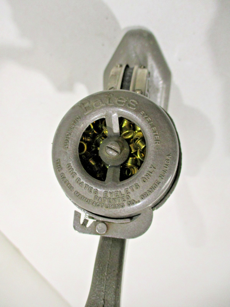 Vintage Bates Eyelets Automatic Eyeleter Hand Press Punch Press Tool