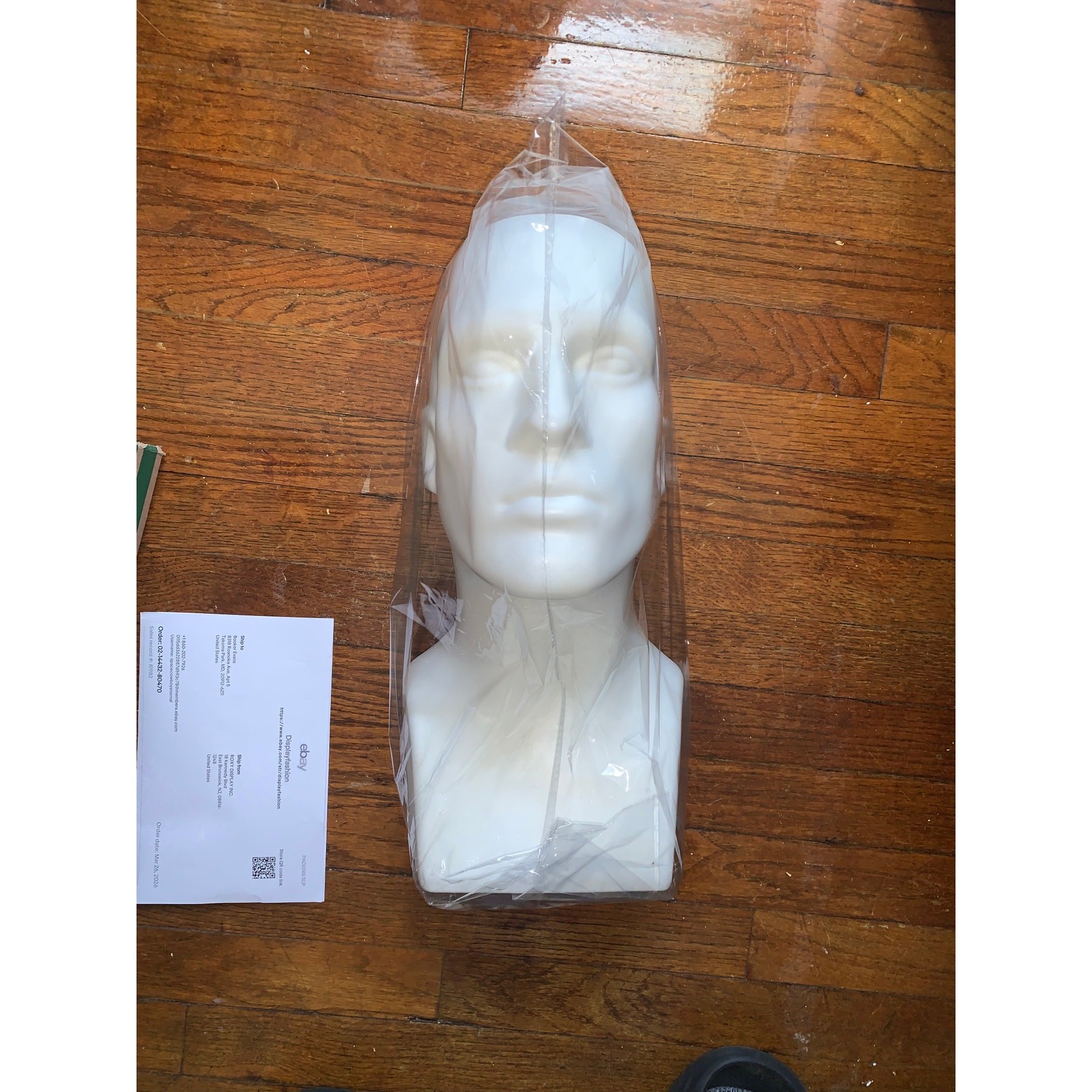 Male Mannequin Head White Wig Hat Sunglasses Display 16in