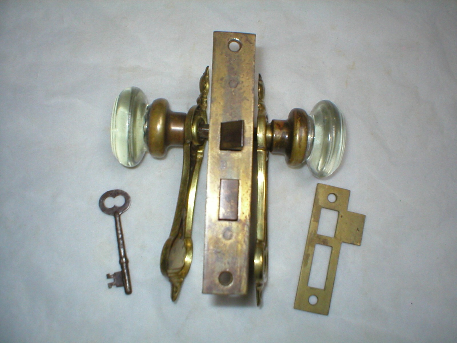 Antique Art Deco Era Door Hardware Set