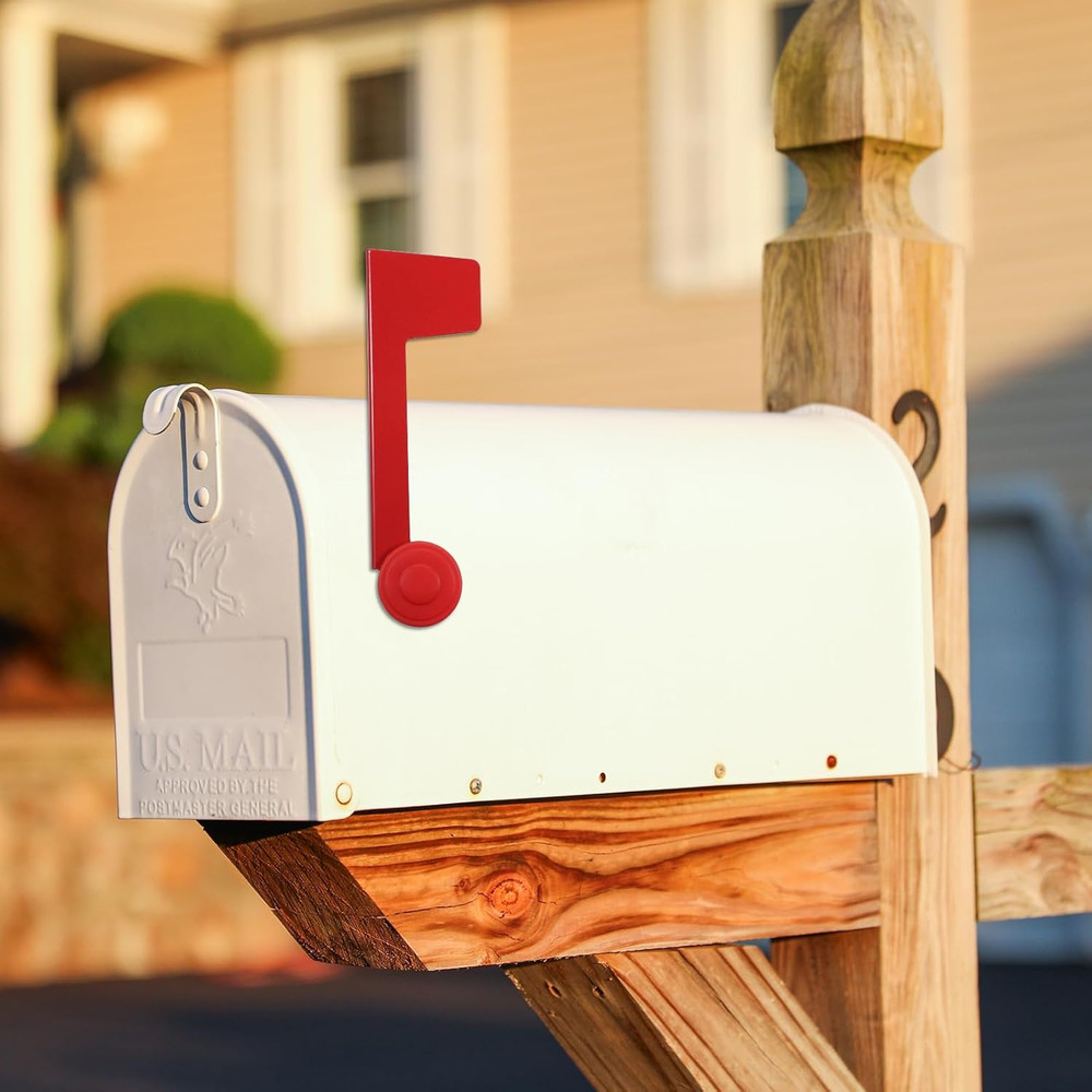 Mailbox Flag Replacement, Red Flag for Mailbox Metal Mail Box Flags Replacement