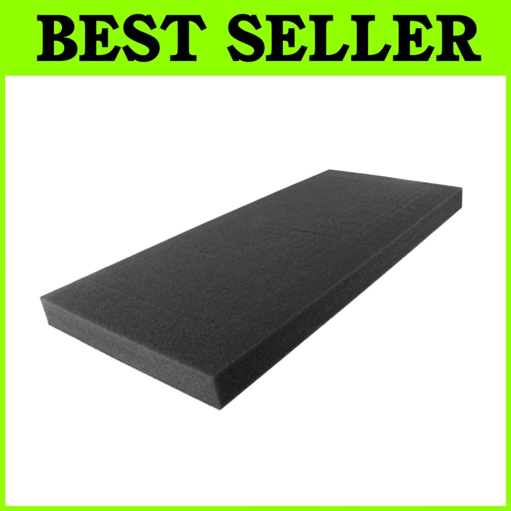 Seat Replacement Foam Padding - 2x24x72 Charcoal