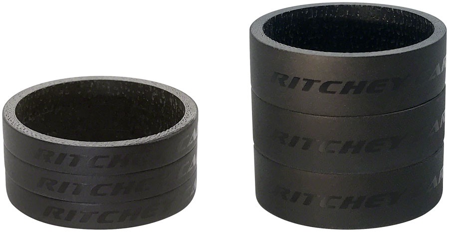 Ritchey WCS Carbon Headset Stack Spacers - 1-1/8" Matte Black, Precision
