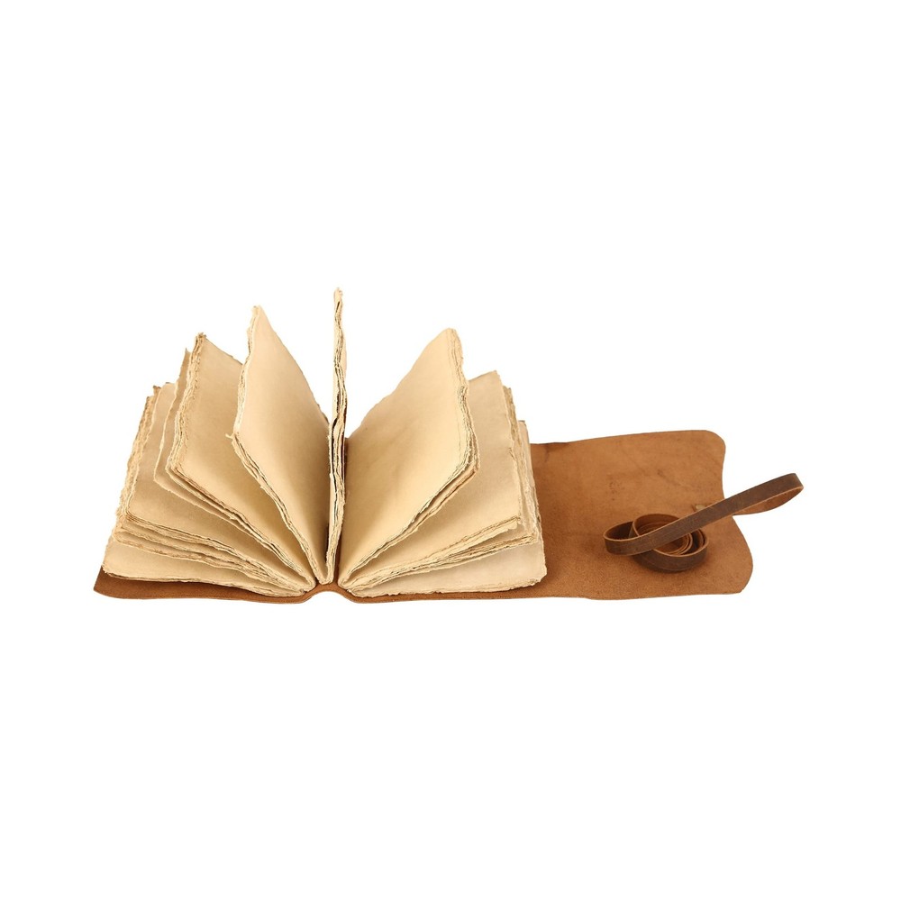 KomalC Handmade Leather Journal | Writing Notebook Diary | Bound Daily Notepa...