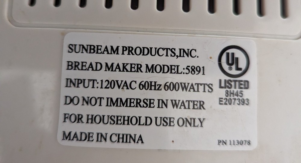 Belt for Sunbeam Bread Maker Machine Models 5891 () 5891-33