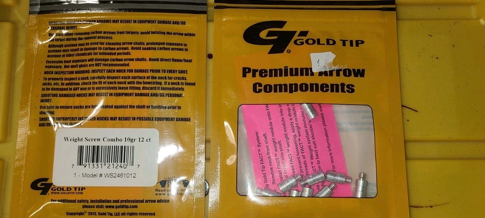 Gold Tip .246 10 Grain Weights
