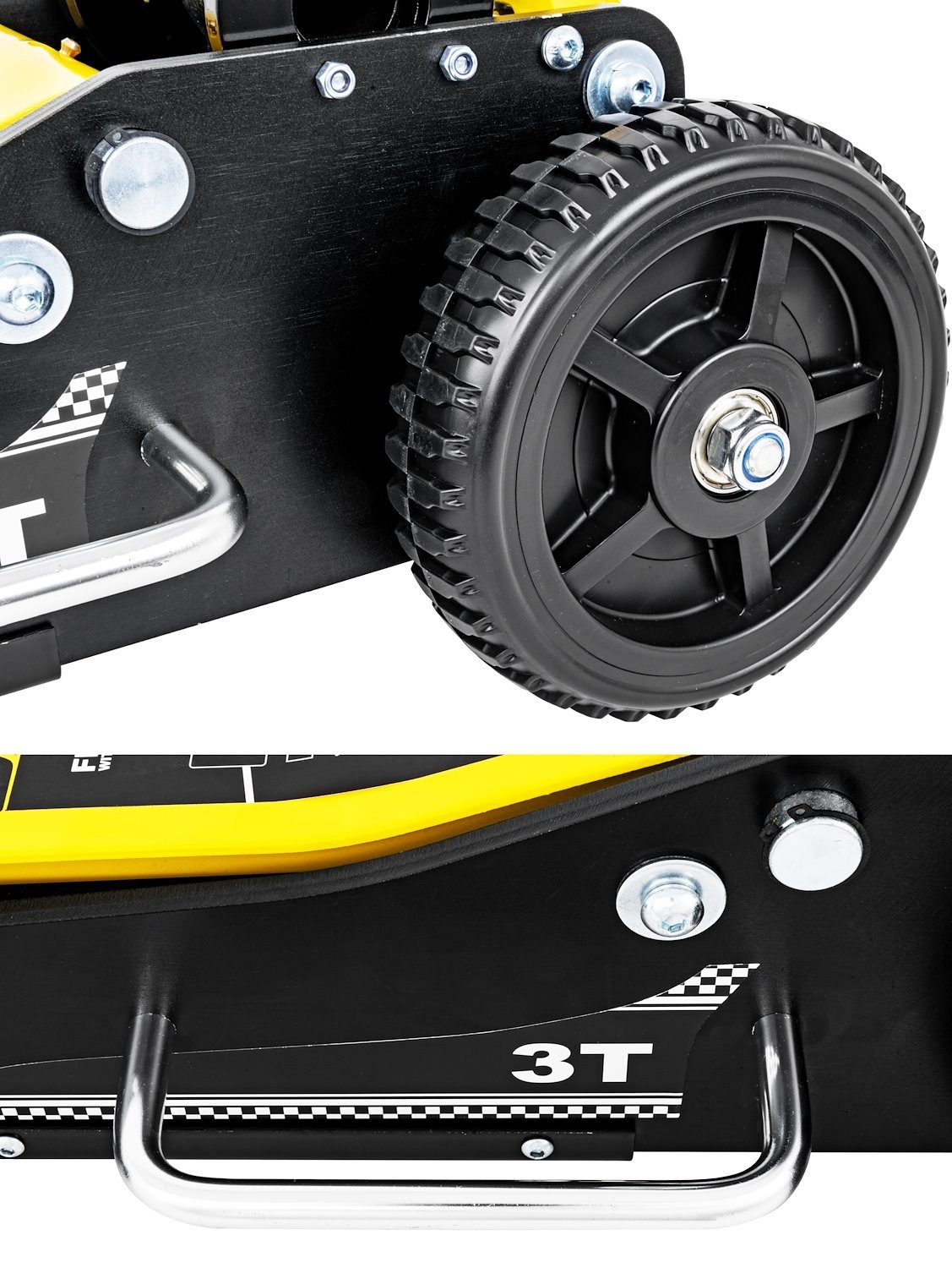 JEGS Heavy Duty 3-Ton Hydraulic Off-Road Floor Jack with Large Wheels and Built