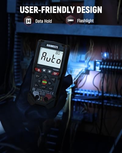 KM200P Digital Multimeter, All Button Operation, TRMS Auto Ranging, 4000