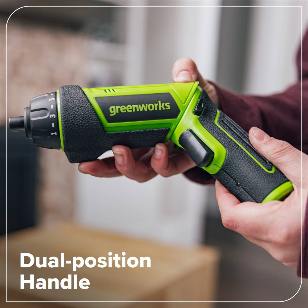 Greenworks 8V Screwdriver with 2 bits