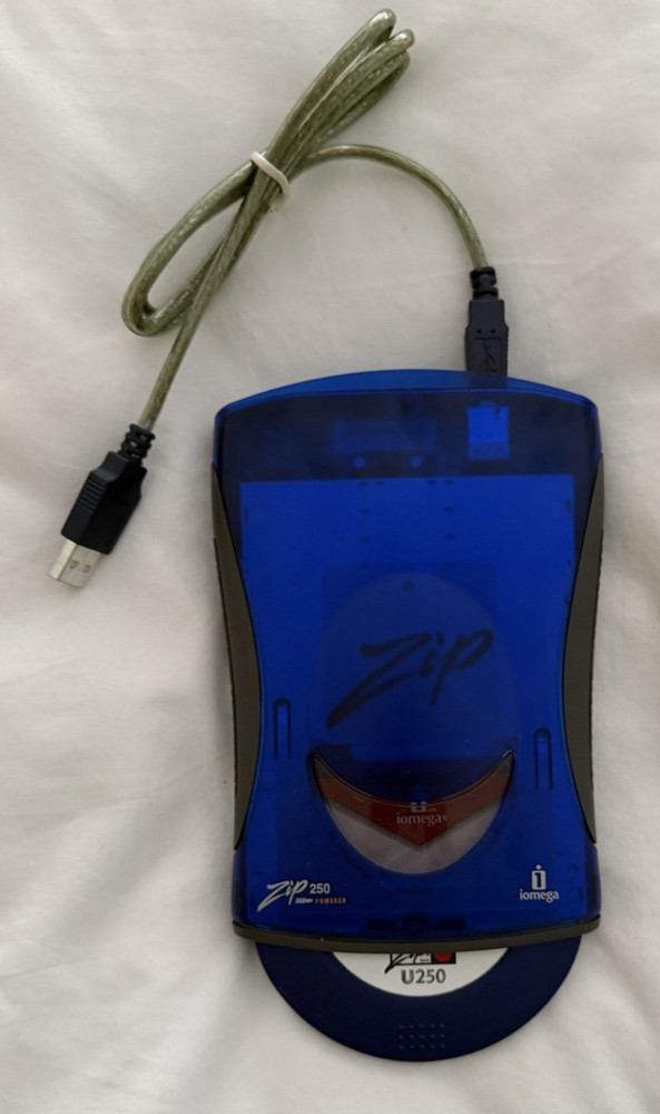Iomega Zip 250 MB USB External Disk Drive includes 1 disk TESTED