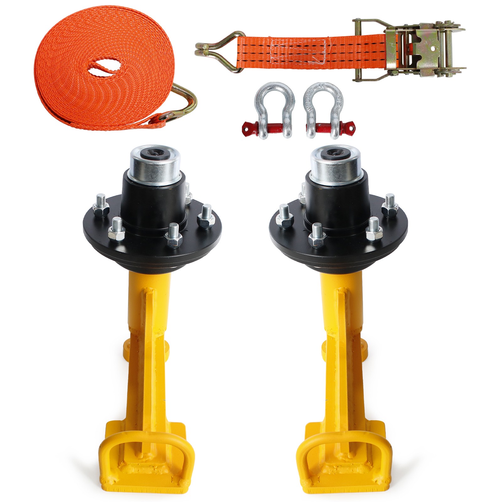 2Pack Shipping Container Wheels 6-Lug Wheels Kit, Shipping Container Accessories