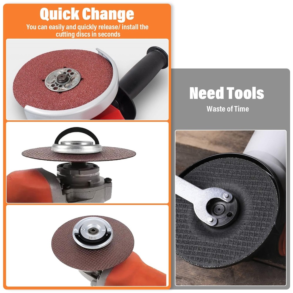 Angle Grinder Flange Nuts with 5/811 Inch Thread Quick Release Nut Metal Angl...