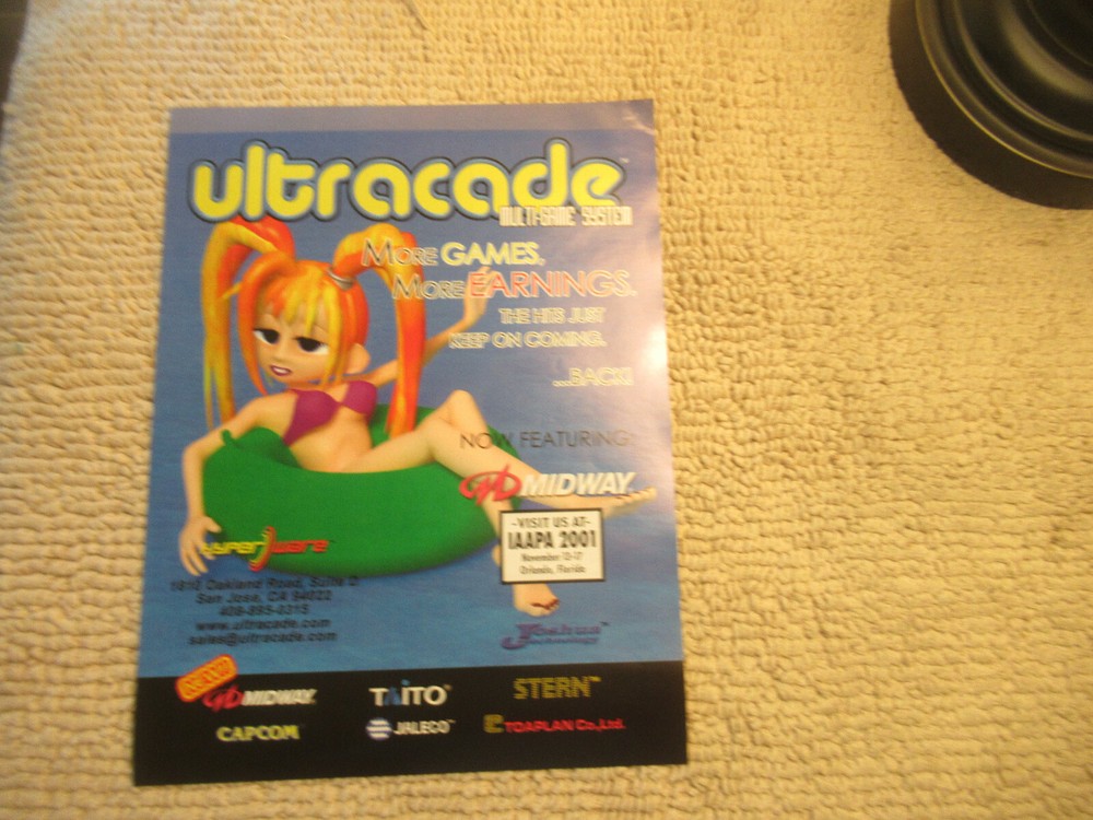 Original ad  11- 8'' ULTRACADE HYPERWARE MULTI ARCADE VIDEO GAME FLYER