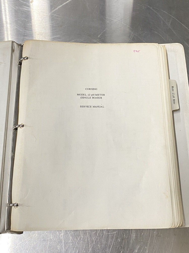 Corning 12 PH Meter - Users Guide / Instruction Book / Manual