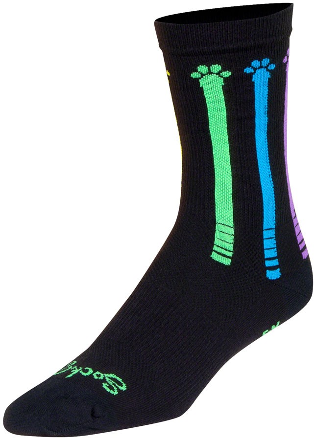 SockGuy Pawsitive Crew Socks - 6", Small/Medium