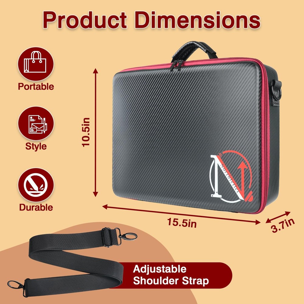 Pool Ball Case, Padded Billiard Carrying Bag with Handle and Shoulder Strap, ...