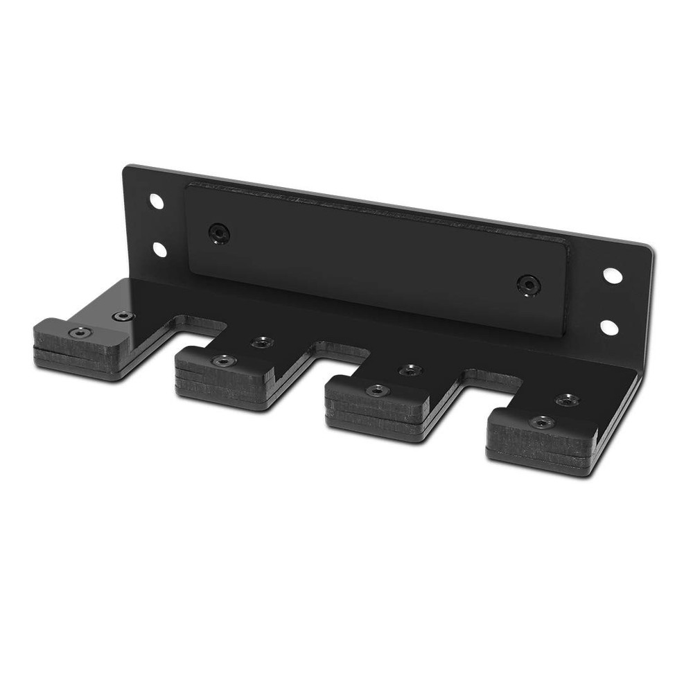 Vertical Olympic Barbell Holder - 3 Bars Wall Mounted Barbell Storage Rack (Blac