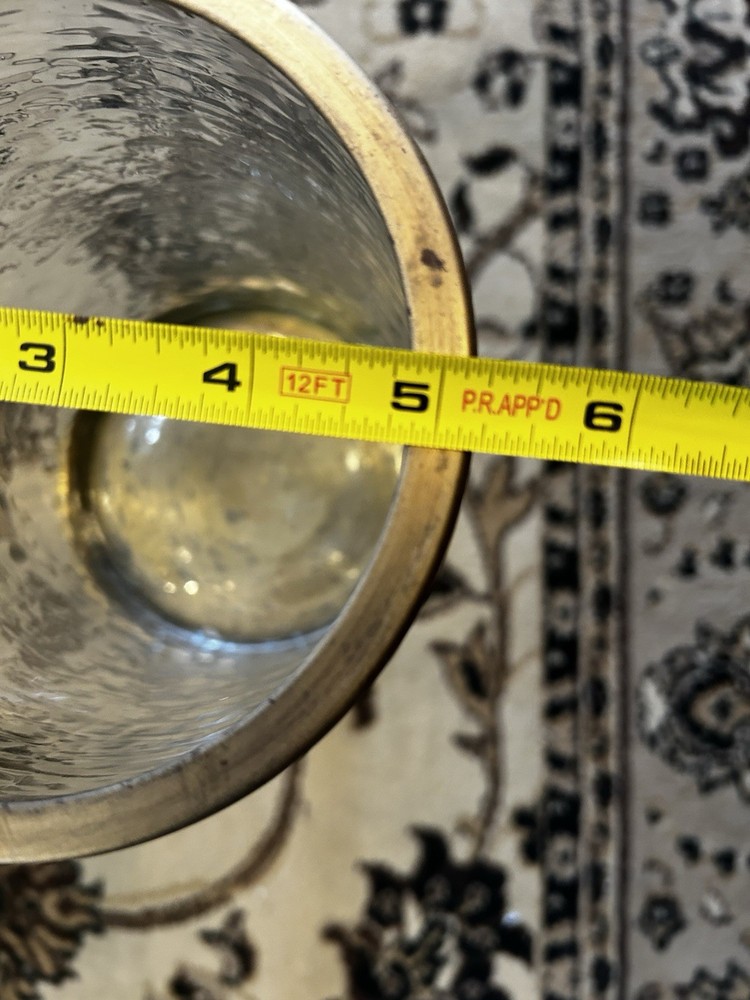Brass Stand With Glass Globe 17.75” H